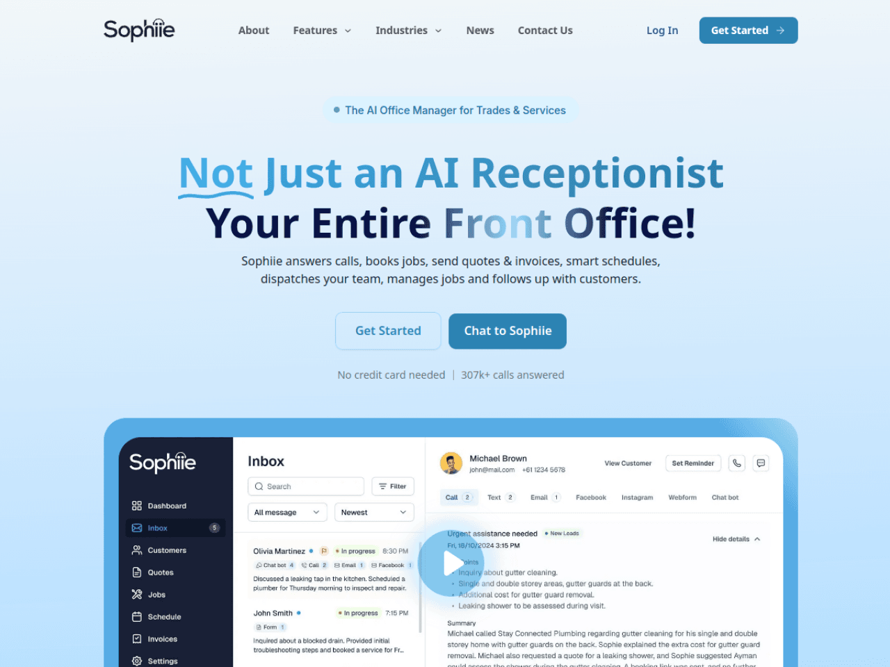Sophiie AI screenshot