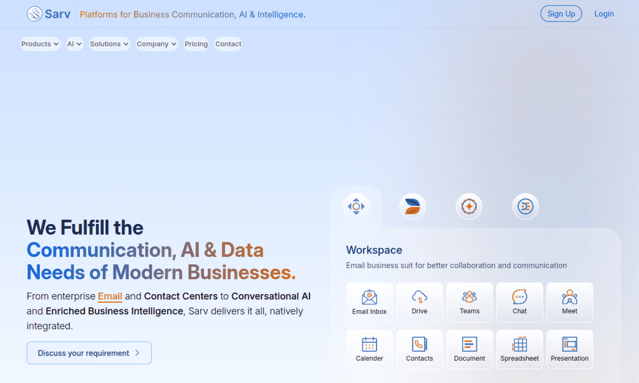 Sarv.com screenshot